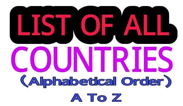 Alphabetical list of countries of the world